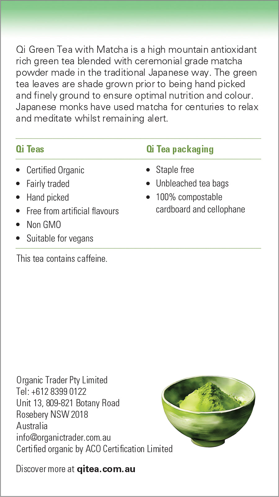 Matcha Green Tea bags